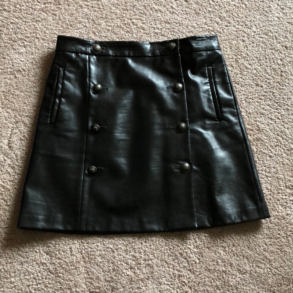 Faux leather skirt